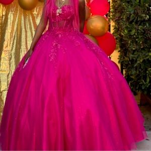 Hot pink prom/Quinceanera dress!